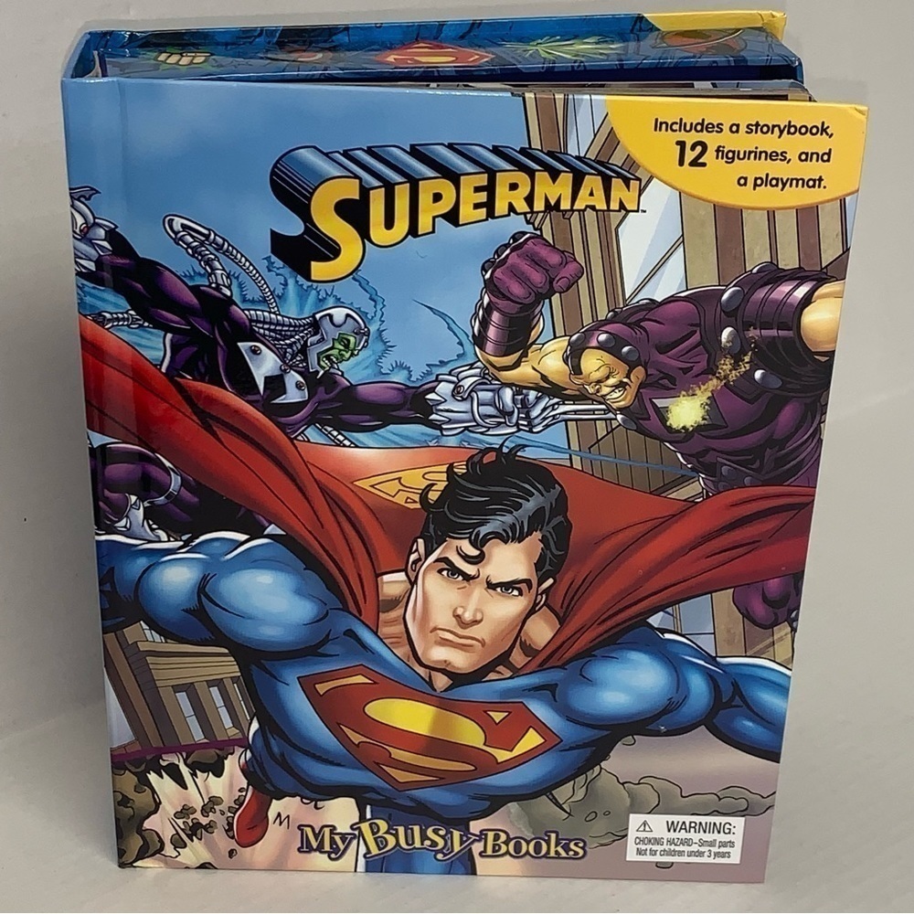 DC Comics SUPERMAN Busy Book 10 Figures Playmat